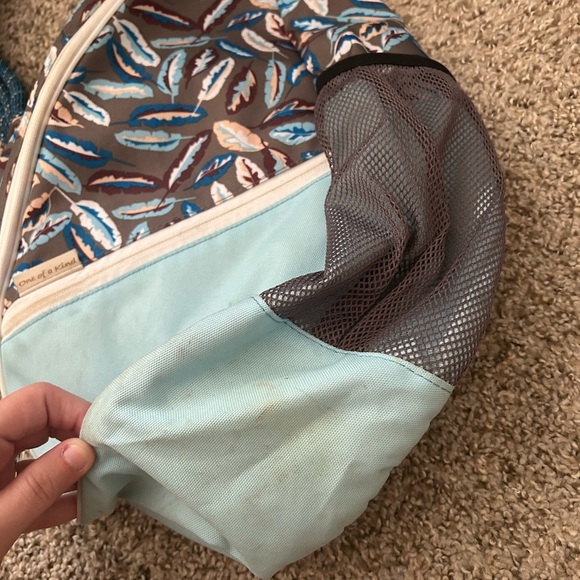 KAVU Paxton Pack Rope Sling Crossbody Bag Fine Feathers Blue Travel Outdoor Zip - Picture 13 of 13